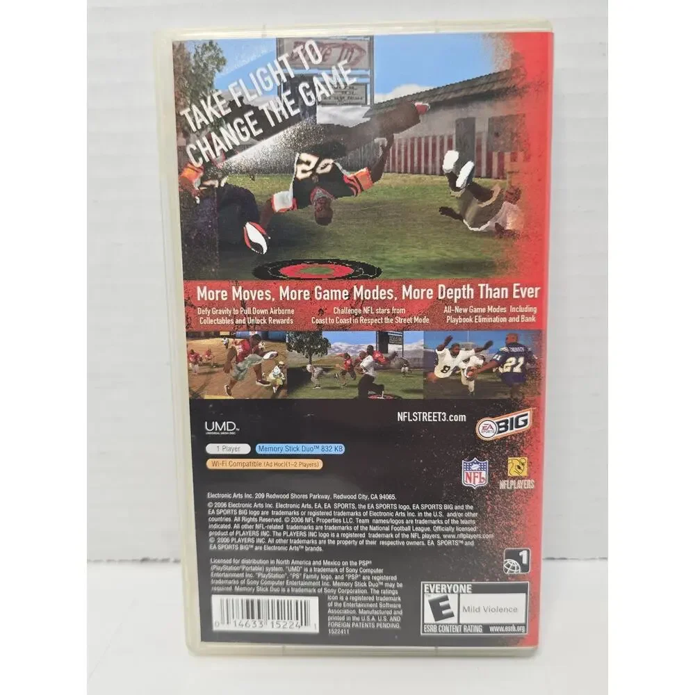NFL Street 3 PlayStation Portable PSP Complete CIB Manual Tested Works English
